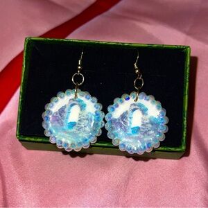 Iridescent Magic Archway Round Dangle Earrings - Women Jewelry